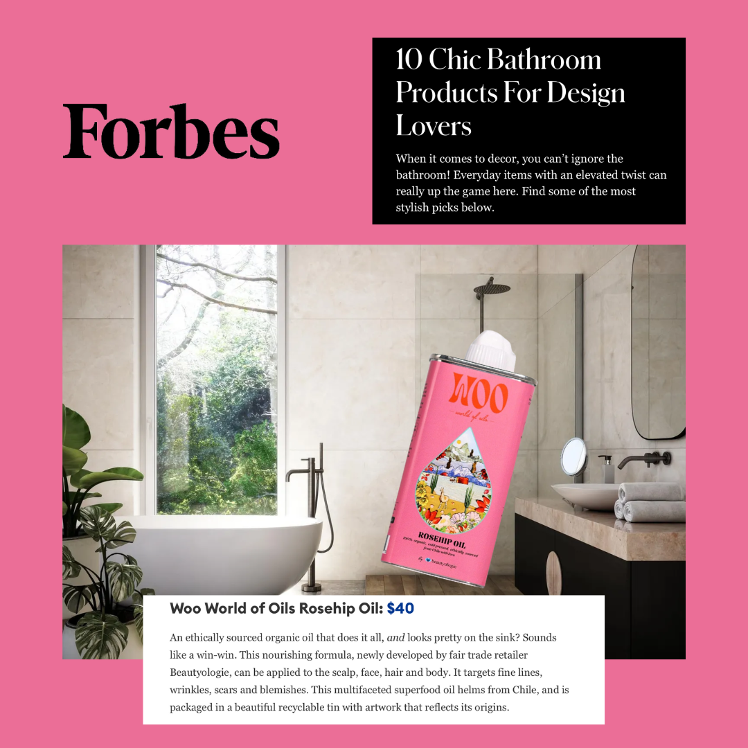 Woo Rosehip oil featured in Forbes